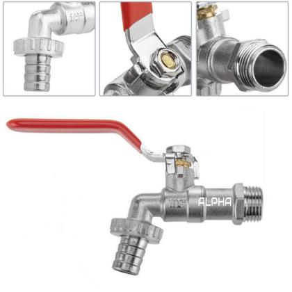 Imagem de Torneira Esfera Jardim Tanque Com Bico Modelo Alavanca