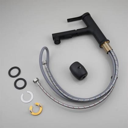 Imagem de Torneira Extensivel Banheira Banheiro Ducha Articulada Mesa Bancada Tres Jatos Monocomando Agua Quente Fria Luxo Moderno Sofisticado