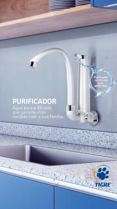 Imagem de Torneira Filtro com purificador de parede ABS Branco Tigre