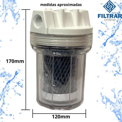 Imagem de Torneira Filtro Purificador De Água Carbon Block Anticloro POU 5'' AquaBlock