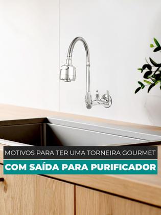 Imagem de Torneira Gourmet com Adaptador Saida Filtro Purificador Metal