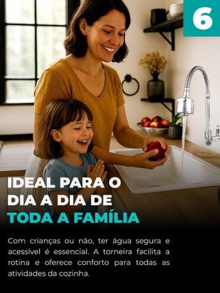 Imagem de Torneira Gourmet com Adaptador Saida Filtro Purificador Metal