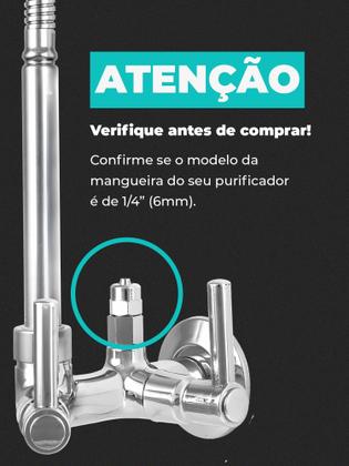 Imagem de Torneira Gourmet com Adaptador Saida Filtro Purificador Metal