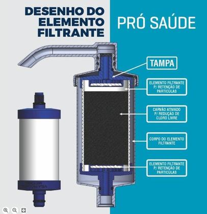 Imagem de Torneira Gourmet Com Filtro Cozinha Bancada 1/4 Volta 2168 ABS C70