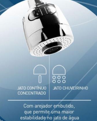 Imagem de Torneira Gourmet Com Filtro Parede 1/4 Volta Para Cozinha + Refil Extra
