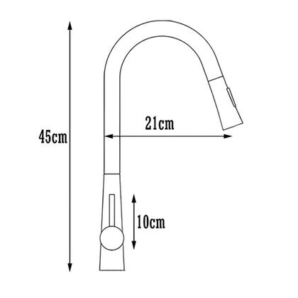Imagem de Torneira Gourmet Cozinha Bancada Pia Bica Alta Bico de Puxar Extensível Flexível Monocomando Misturador Água Quente e Fria Cromado