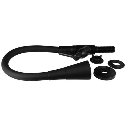 Imagem de Torneira Gourmet Cozinha Mesa Bancada Pia Flexível 2 Jatos Preta ABS