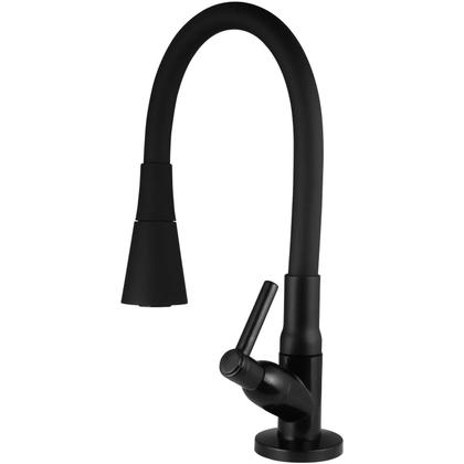 Imagem de Torneira Gourmet Cozinha Mesa Bancada Pia Flexível 2 Jatos Preta ABS