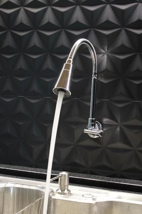 Imagem de Torneira Gourmet Cozinha Parede Pia Flexível 2 Jatos Abs