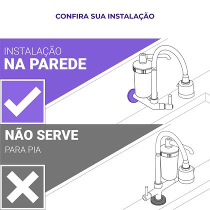 Imagem de Torneira Gourmet Flexível Preta Parede 360 Cozinha Pia Gourmet 1/4 Volta Dazie Metais