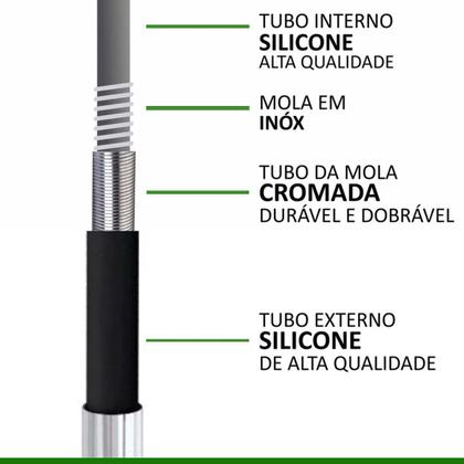 Imagem de Torneira Gourmet Flexivel Silicone Com Ajuste De Jato Bancada Torneira Cone