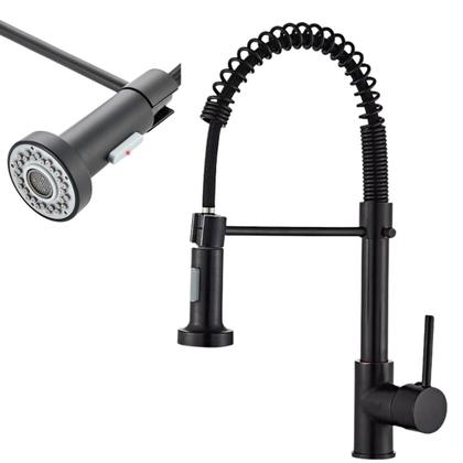 Imagem de Torneira Gourmet Inox 50cm Premium Snel Metais Cozinha Bica Alta Flexível Monocomando