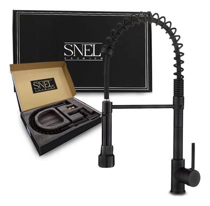 Imagem de Torneira Gourmet Inox 50cm Premium Snel Metais Cozinha Bica Alta Flexível Monocomando