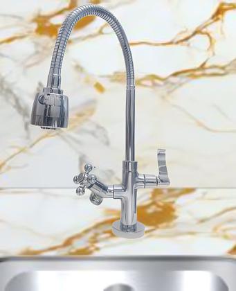 Imagem de Torneira Gourmet Metal Flexível, Mesa, Saída 3/4 Purificador