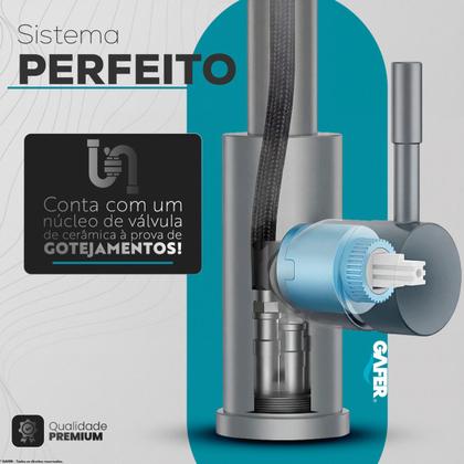 Imagem de Torneira Gourmet Monocomando Cozinha Bancada Mola Spring Ducha Bica Giratória 360 Prateada Aço Inox Gafer