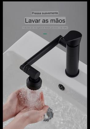 Imagem de Torneira Lavabo Banheiro Monocomando Luxo 360 Rotativa