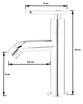 Imagem de Torneira Lavatório Alta Prática ABS Cromado Pia Mesa ¼ Volta