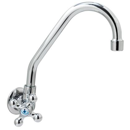 Imagem de Torneira Lavatorio Banheiro Lavabo Cuba Pia Bica Alta Em Metal Cromada Design Elegante 1/4 De Volta Volante Alta Qualidade Resistente Durável Iguatemi