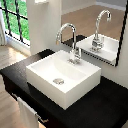 Imagem de Torneira Lavatório Banheiro Quadrada Bica Móvel Metal 1/4v CasaGrande Mundial - Um Novo Conceito.