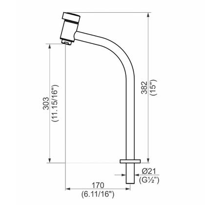 Imagem de Torneira Lavatório Para Cuba De Apoio Preto Fosco Perflex