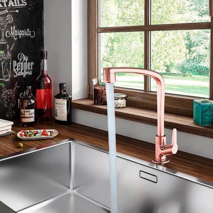 Imagem de Torneira lorenzetti coz. mesa flatt monocomando rose 1167 f71