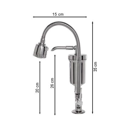 Imagem de Torneira Metal Inox Filtro Gourmet Pia Mesa Cozinha Bancada Del Metais