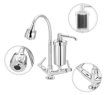 Imagem de Torneira Metal Inox Filtro Gourmet Pia Mesa Cozinha Bancada