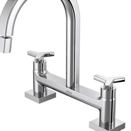 Imagem de Torneira Misturador bica alta Giratória para cozinha DocolCity 1/2" Água Quente/Fria Docol