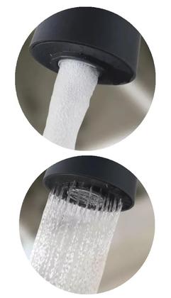 Imagem de Torneira Misturador Gourmet de Parede para Cozinha Bica Flexível Conic Black