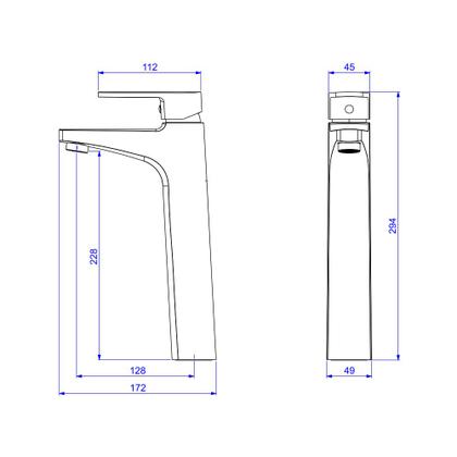 Imagem de Torneira Misturador Monocomando Deca Level 2885.BL26.MT de Bancada Black Matte