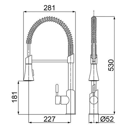 Imagem de Torneira Misturador Monocomando Lorenzetti Lorenkitchen 2266 C76 De Bancada Com Ducha Cromada