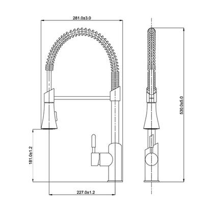 Imagem de Torneira Misturador Monocomando Lorenzetti Lorenkitchen 2266 C76 De Bancada Com Ducha Cromada