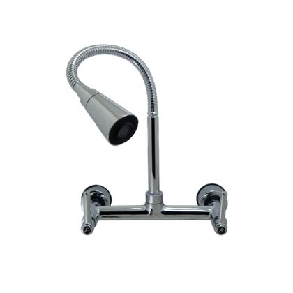 Imagem de Torneira Misturador Tubo Conico Flexível Cozinha Parede 2 Jatos Metal Luxo