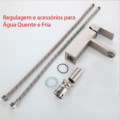 Imagem de Torneira Monocomando Banheiro Aço Inox Escovado - Revomax