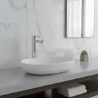 Imagem de Torneira Monocomando Bica Alta Aço Inox Cromado Banheiro Lavabo Design Moderno Resistente Prática Durável