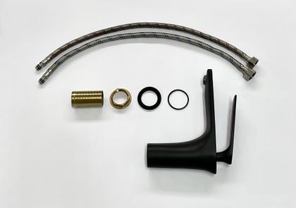Imagem de Torneira Monocomando Bica Baixa Preto Fosco Luxo Banheiro Lavabo Inovartte IN38