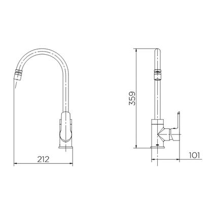 Imagem de Torneira Monocomando de mesa para cozinha Chess 1/2" Bica Giratória Arejador Articulável Docol