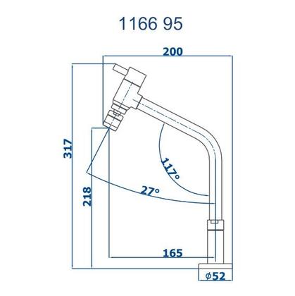 Imagem de Torneira p/pia mesa b. movel c/arej.articulavel 1166 c95 slim fani