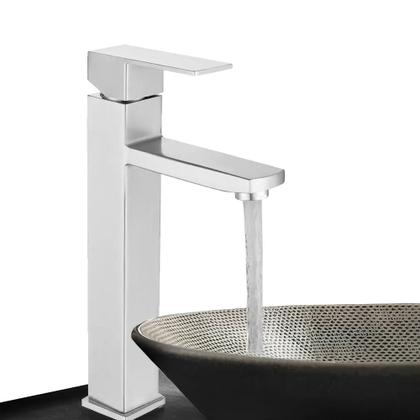 Imagem de Torneira Para Banheiro Bica Alta Monocomando para Cuba de Sobrepor Gourmet