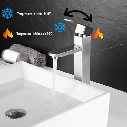 Imagem de Torneira Para Banheiro Bica Alta Monocomando para Cuba de Sobrepor Gourmet