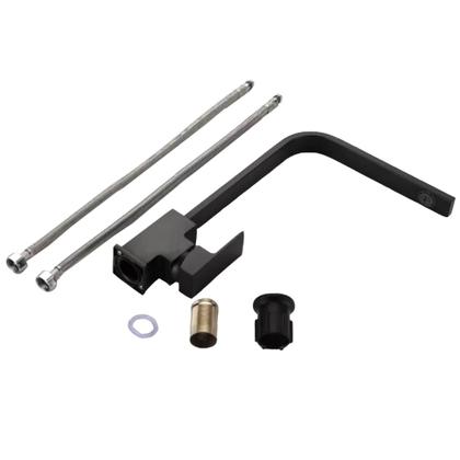 Imagem de Torneira Para Banheiro Cozinha Gourmet Pia Bica Alta Aço Inoxidável Misturador Água Quente e Fria Giro