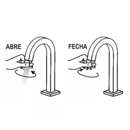 Imagem de Torneira para banheiro lavatório quadrada easy  metal preto fosco alta