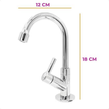 Imagem de Torneira para Banheiro Pia Lavatório Bica Móvel Giratória Abs Mesa Bancada Cuba