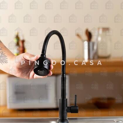 Imagem de Torneira Para Cozinha Em Aço Inox 304 Jaguaribe Pingoo.casa - Preto