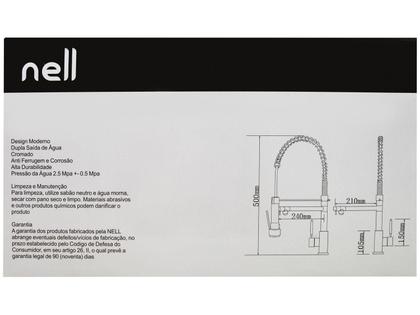 Imagem de Torneira para Cozinha Gourmet de Mesa com Mola - Luxo Nell AM-01
