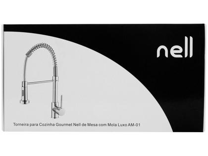Imagem de Torneira para Cozinha Gourmet de Mesa com Mola - Luxo Nell AM-01