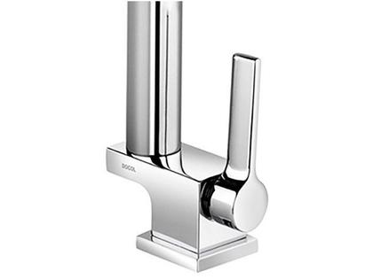 Imagem de Torneira Para Cozinha Gourmet Flexível De Mesa Pia Bica Alta Doc Preta Cromado Docol 00738957