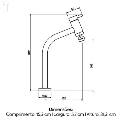 Imagem de Torneira para cozinha mesa deca link 1167.c.lnk bica movel cromado