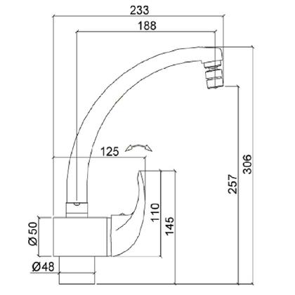 Imagem de Torneira Para Cozinha Monocomando De Mesa 2257 C71 Allure - Lorenzetti