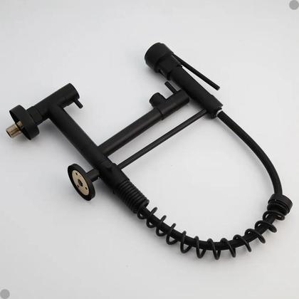 Imagem de Torneira Parede Cozinha Monocomando Gourmet Preto Fosco Vip